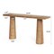 63" Farmhouse Console Table Solid Wood Entryway Table Cylindrical Legs